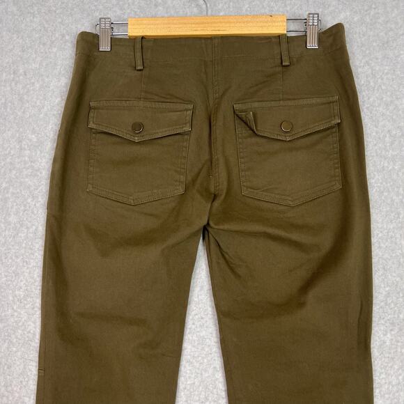 Veronica Beard Army Green Field Mid Rise Cargo Jogger Pant Size 4 - Picture 6 of 13